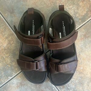 EUC Rockport Dark Brown Leather Sandals